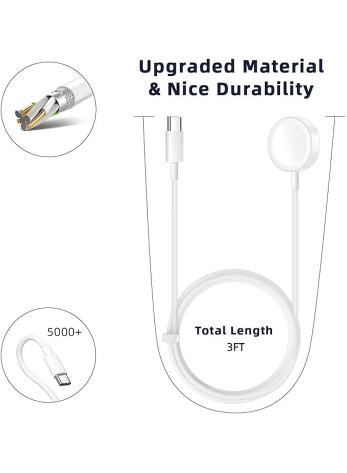 NeoFit Upgraded Apple Watch Magnetic Charger Cable iWatch Fast Charging Cord for iWatch Series11/10/9/8/7/6/5/SE3/SE2/SE/Ultra 3/Ultra 2/Ultra Charger White (1M) - Image 2